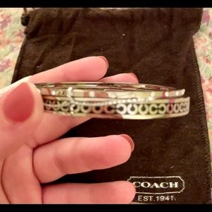 NWT Coach Silver Bangles Set